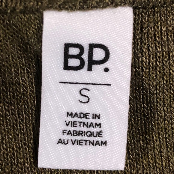 BP. Ruched, Stretch Knit Top Long Sleeve Olive Green NWT - Picture 5 of 6